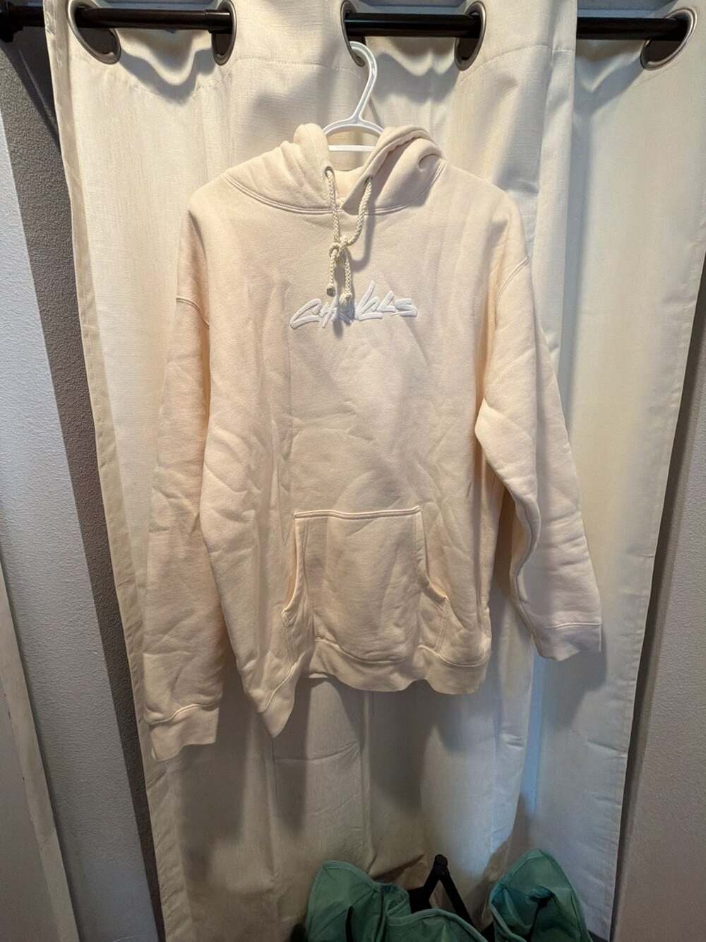 Sticky Dil Joe "Passion First" Cream Embroidered Hoodie
